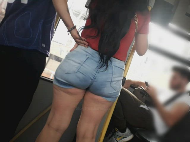 ass big ass booty candid fetish hidden cam jeans shorts voyeur gif