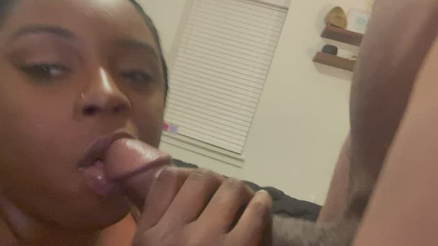 bbc big dick blowjob deepthroat ebony sloppy gif