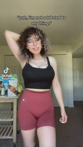 Curly Hair TikTok Tits gif