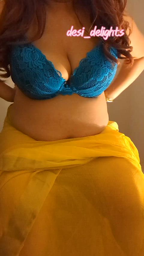 Soft desi boobies in saree