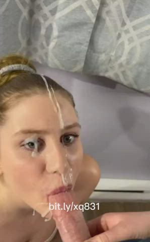 big dick big tits blowjob boobs cum cum in mouth cum swallow cumshot tits gif