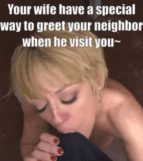 caption cheating cock worship cuckold neighbor wife gif