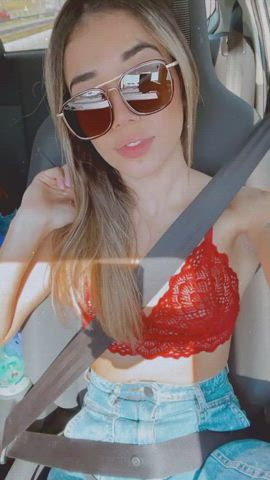 19 years old amateur brunette car cute extra small latina petite teen gif