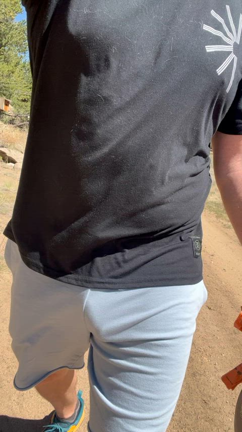 big dick bulge outdoor gif