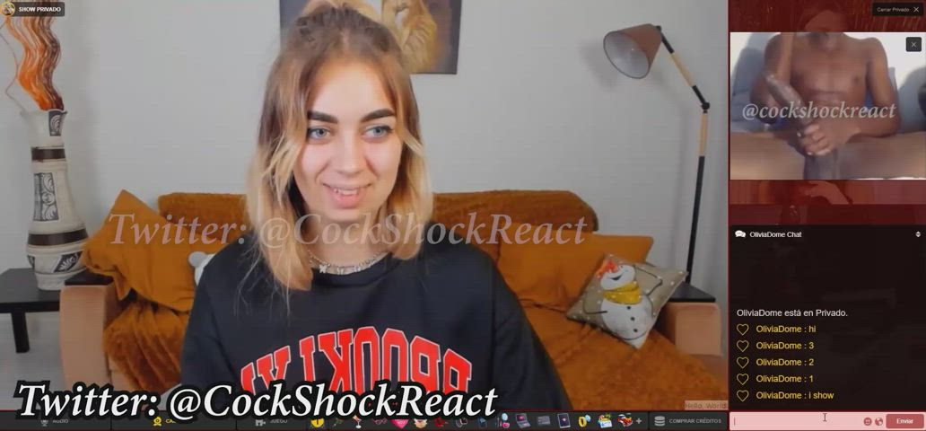 bbc cam camgirl cock shock cock worship reaction gif