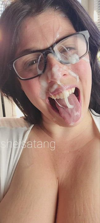 I say I have a fun time with cum on my face