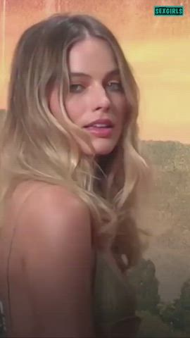 lips margot robbie pretty teasing gif