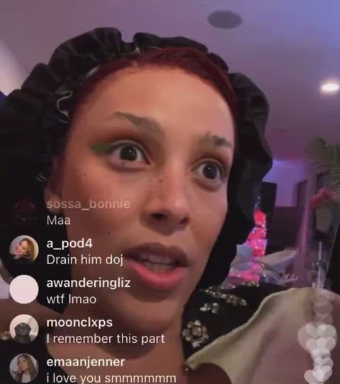 Tb to Doja Cat reacting to seeing big dick 