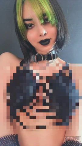 censored goth tits gif