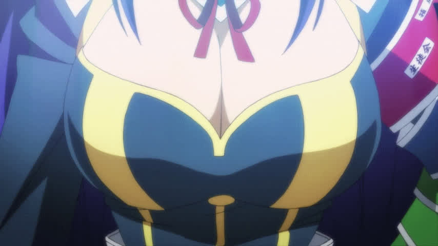 anime big tits bouncing tits cleavage ecchi gif