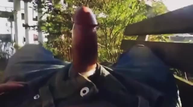 Sometimes all you need is a nice breeze on your rock hard cock to send the cum flying