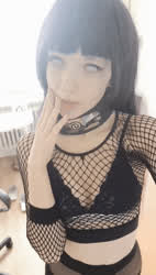 Ahegao Brunette Cosplay gif