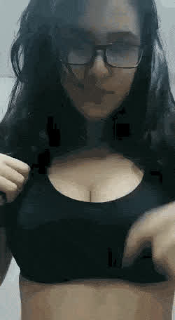 big tits boobs desi natural tits solo gif