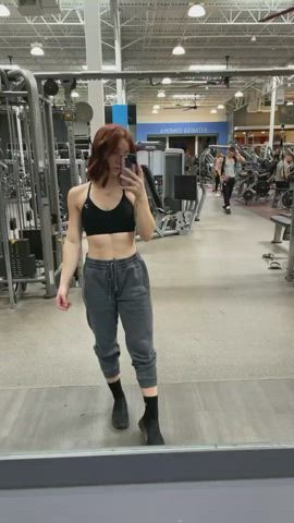 Fitness Gym Muscular Girl Pale gif