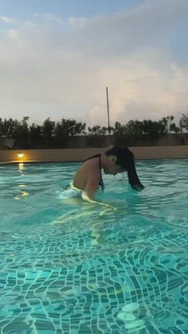 bikini desi indian legs swimming pool swimsuit tamil gif