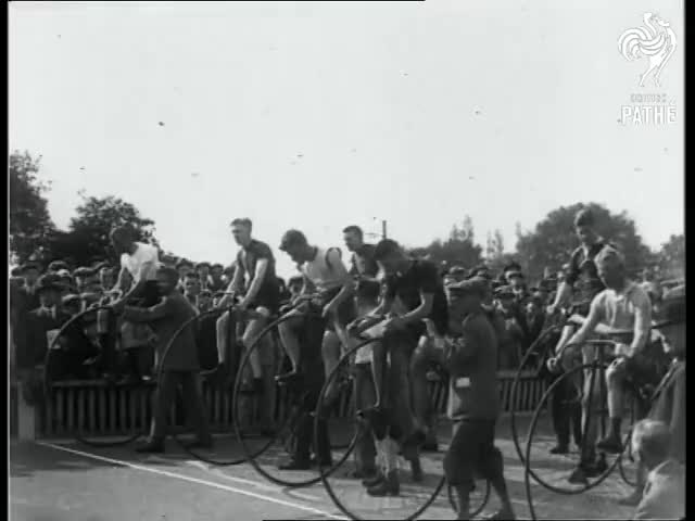 The Penny Farthing Bike Race (1928) | British Pathé