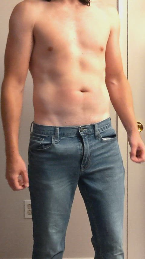ass big dick dad jeans male strip gif