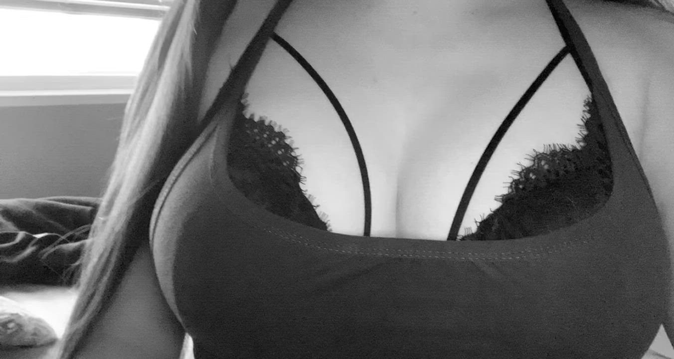 Bra Natural Tits Tease gif