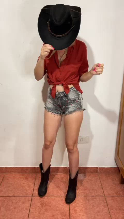 boots costume cowgirl latina onlyfans sexy gif