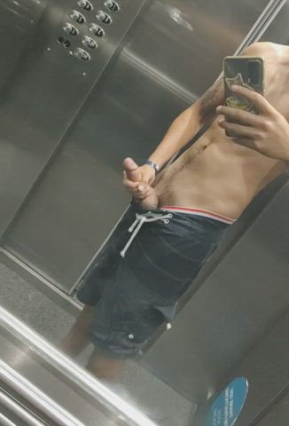 horny at elevator