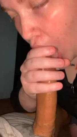 amateur blowjob deepthroat pawg sloppy thick throat throat fuck gif