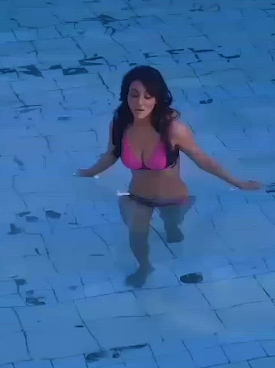 Bikini Bollywood Celebrity Cleavage gif