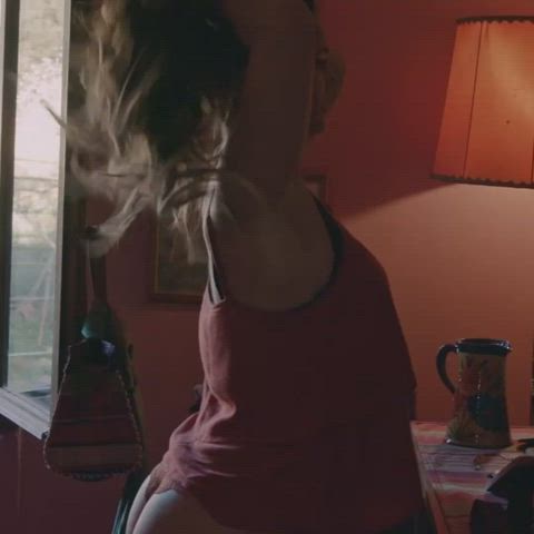 big ass brunette hair panties thong gif