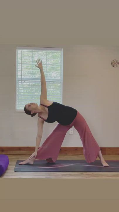 Pregnant Redhead Yoga gif