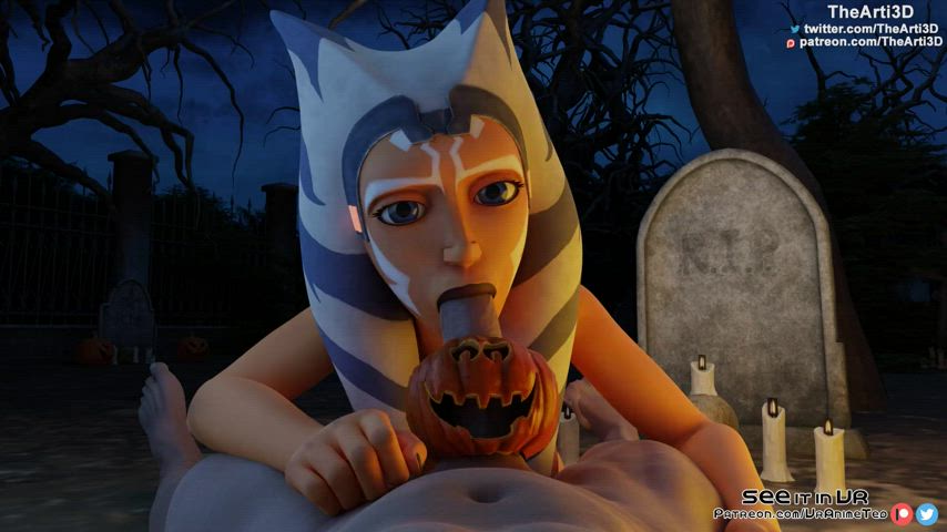 Ahsoka laying BJ Halloween