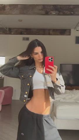 Belly Button Emily Ratajkowski Lips gif