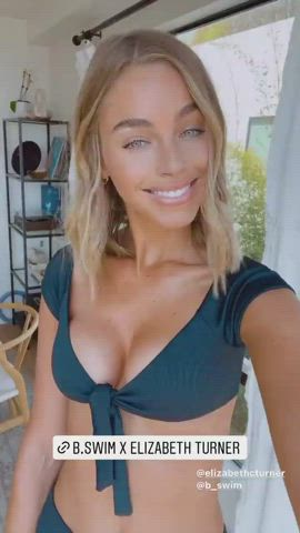 Big Tits Bikini Blonde Elizabeth Turner Model gif