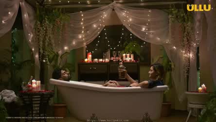 Rashmi Desai kissing in a bath tub