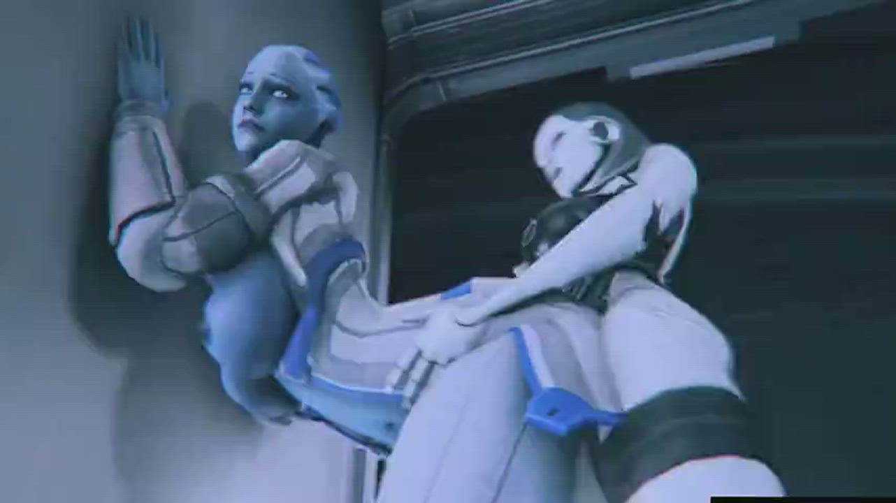 Liara and futa EDI by Netfuta rule34 Mass effect porn 3D 2021 sex from game nsfw