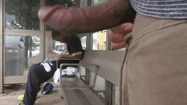 Public Masturbating Caught Outdoor Big Dick gif