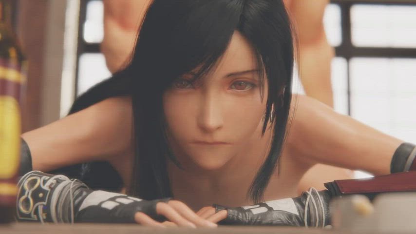 3d animation tifa lockhart gif