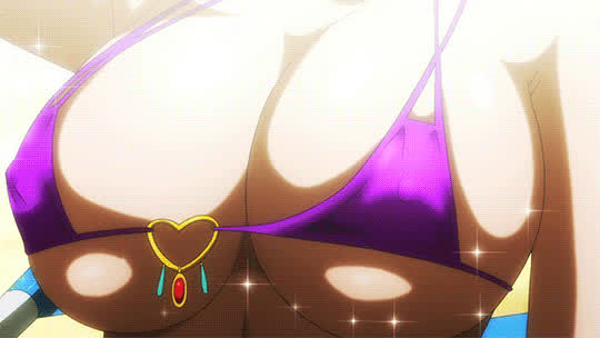 Anime Bikini Bouncing Tits Ecchi Huge Tits gif