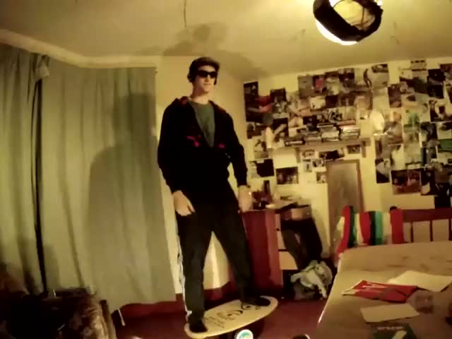 Jake F @InNeedOfHimbos · Feb 12 Dude strips while balancing on Indo Board