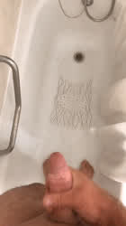 Bathroom Cum Cumshot Ropes gif