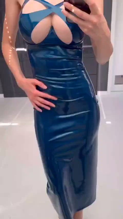 dress latex tits gif