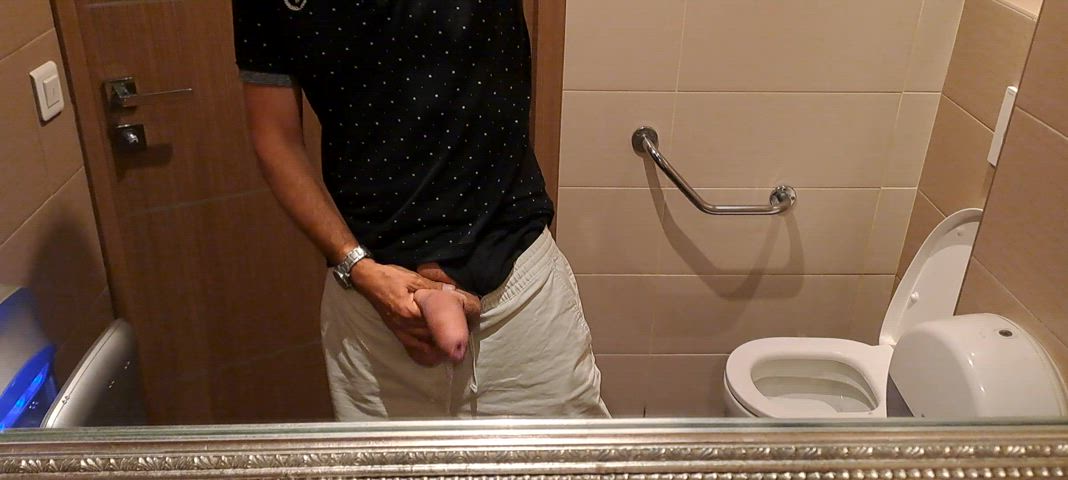 big big balls big dick masturbating monster cock nsfw thick cock toilet gif