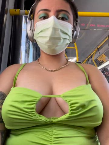 Flashing on the bus!