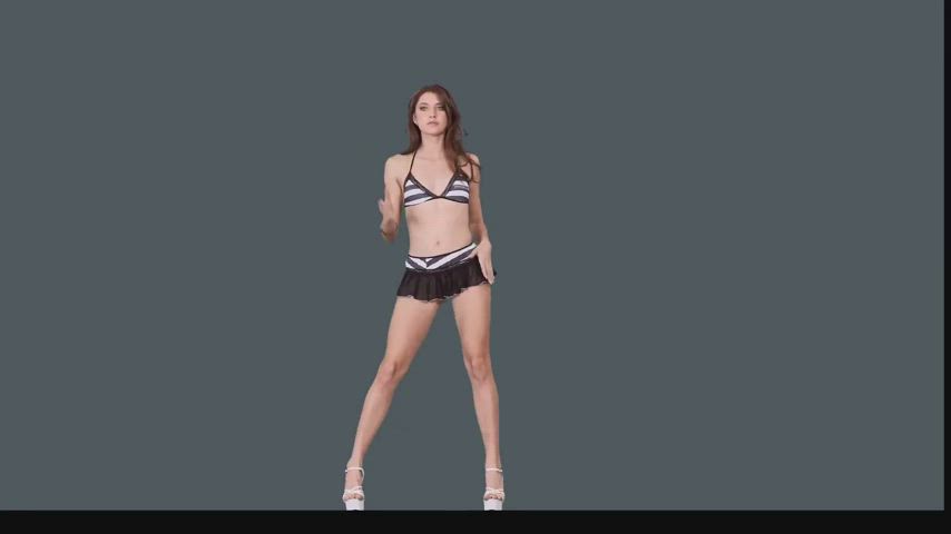 Bikini Flashing Isabella Pussy Skirt gif