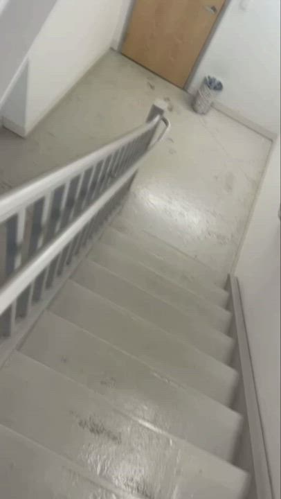A quick wank in the stairwell at work.