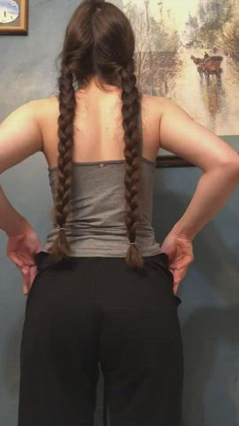 Ass Pigtails Spread gif