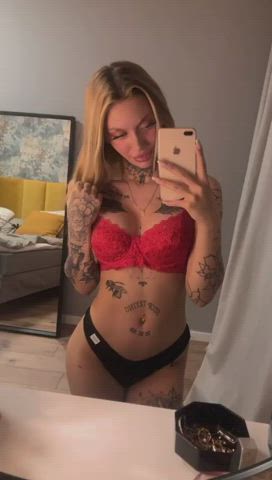 Blonde Fake Boobs Fake Tits Student Tattoo gif