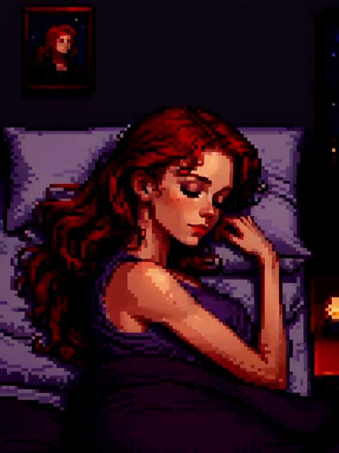 animation pixelated redhead gif