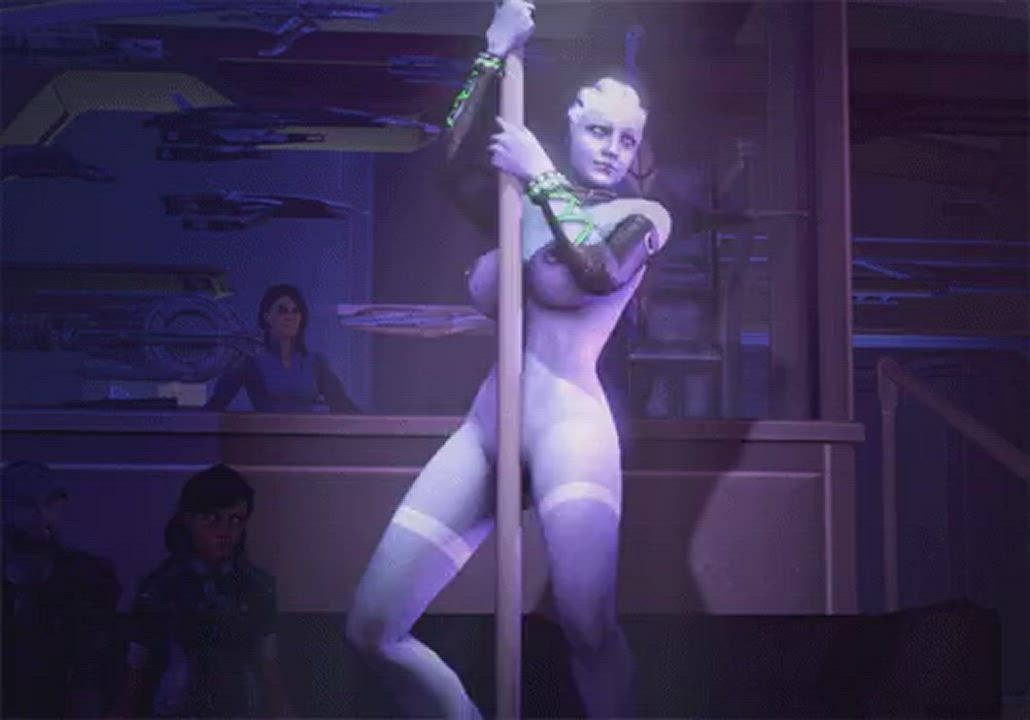 Alien Animation Exhibitionism Masturbating Pole Dance Stripper gif
