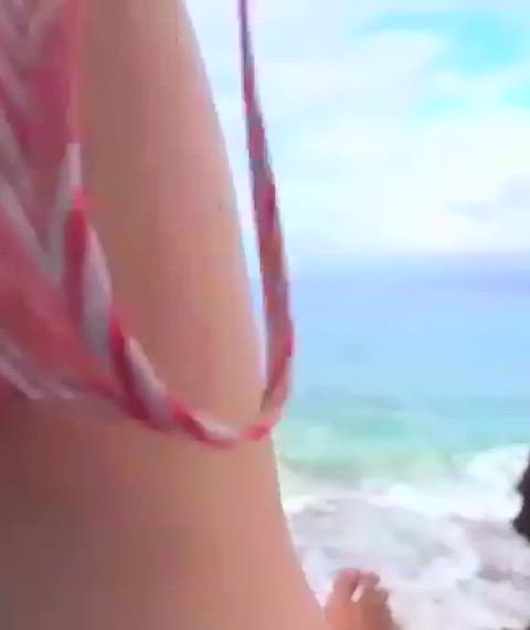 amateur beach hardcore natural tits outdoor pov petite public sex teen gif