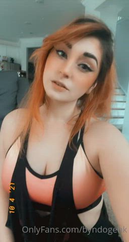 Boobs Tits Redhead gif