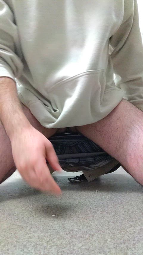 Enjoying a good stroke in the gym locker room. (36)